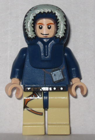 LEGO Minifigure -- Han Solo, Tan Legs with Holster Pattern, Parka Hood (Light Flesh 2010 Head Pattern) - Set 7749-Star Wars / Star Wars Episode 4/5/6 -- SW0253a -- Creative Brick Builders